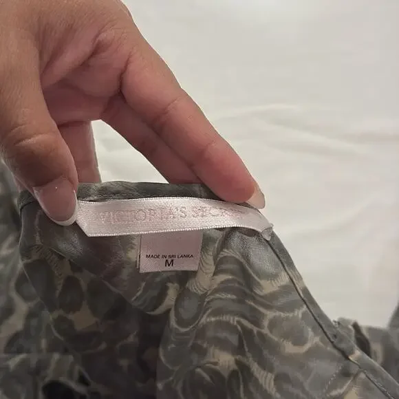 Victoria's Secret Vintage Y2k Medium Leopard Cheetah Print Slip Dress Sheer - Picture 5 of 8